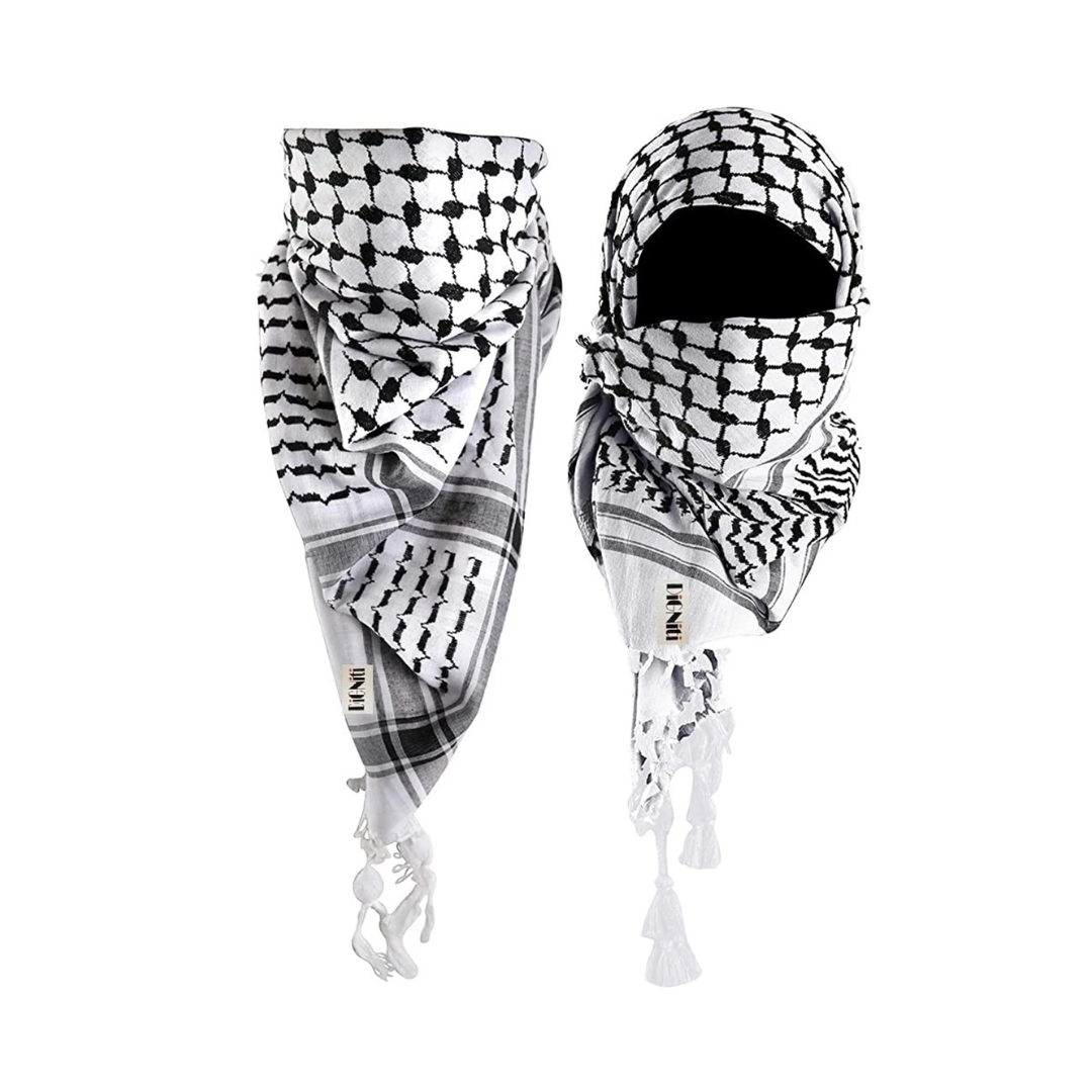 Digniti Self Design Pure Cotton Men & Women White Fancy Scarf